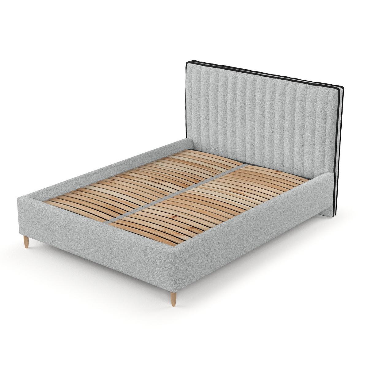 POLSTERBETT Aria 180/200 cm Hellgrau im Riva Stoff - Hellgrau/Naturfarben, Holz/Holzwerkstoff (180/200cm) - AltaBeds