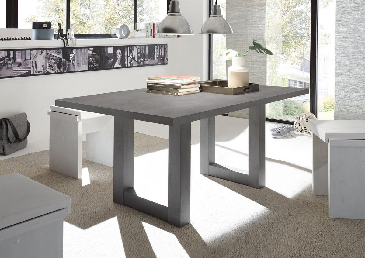 ESSZIMMERTISCH Eila 4 140 x 90 x 75 Esstisch Graphit - Grau, Holz (140/90/75cm) - 58aufmkessel