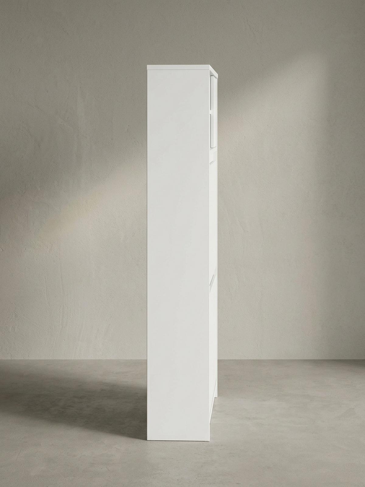 SCHUHSCHRANK – Weiß, 71x110x24 cm, Schuhkipper geschlossen, mit Ablage - Weiß, Metall (71/110/24cm) - KADIMA DESIGN