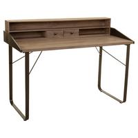 SCHREIBTISCH aus Holz und Metall 130x60x95 cm - Braun, Metall (60/130/95cm) - Wanderlust