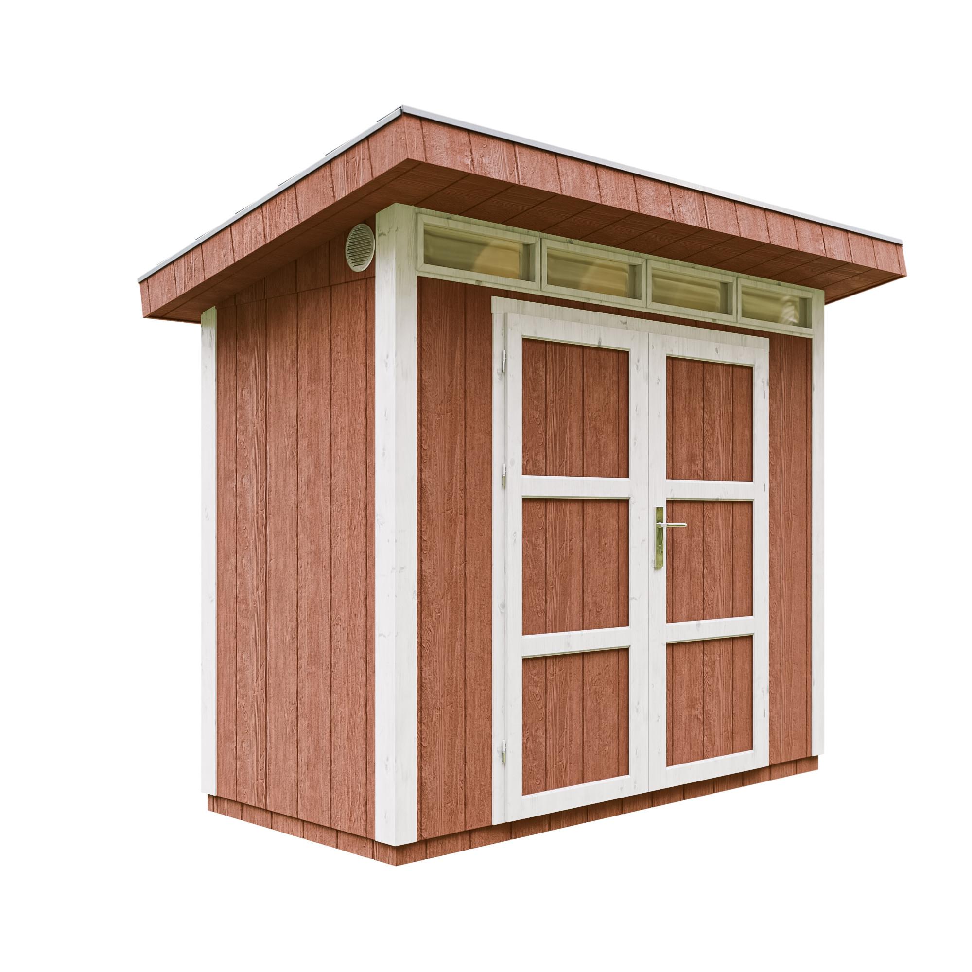 HOLZ-GARTENHAUS basis LP SmartSide 3m² mit B161xL293xH239 cm - M901A - REDWOOD RED - Dunkelrot, Holz (294/239/161cm) - Timbela