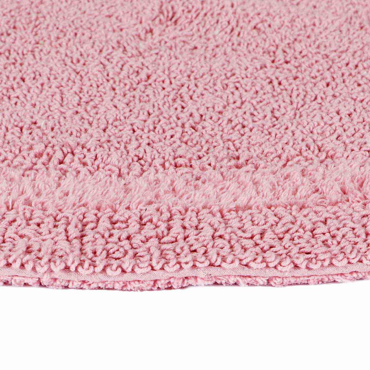BADEMATTE 50/80 cm, 100% Baumwolle, wendbar - Rosa, Textil (50/80cm) - Homescapes