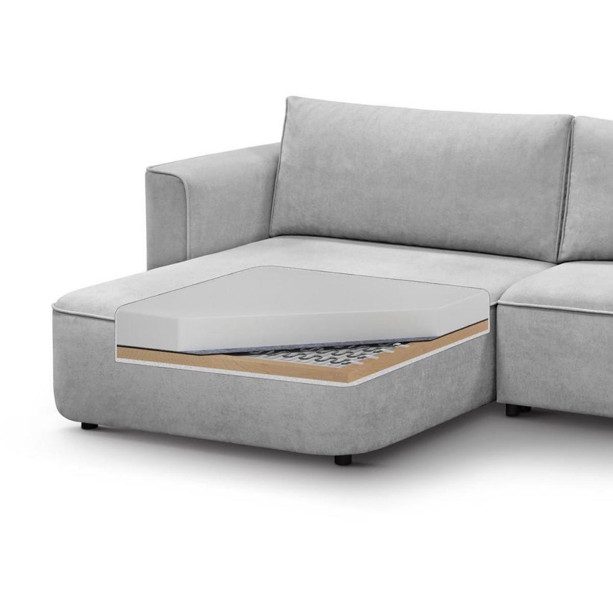 ECKSCHLAFSOFA Carlos dunkelblau - Schwarz/Dunkelblau, Kunststoff/Textil (265/170cm) - Beautysofa