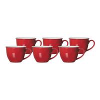 JUMBOTASSEN Doppio Rot 350 ml 6er Set - Rot, Keramik (0.35L) - Ritzenhoff Breker