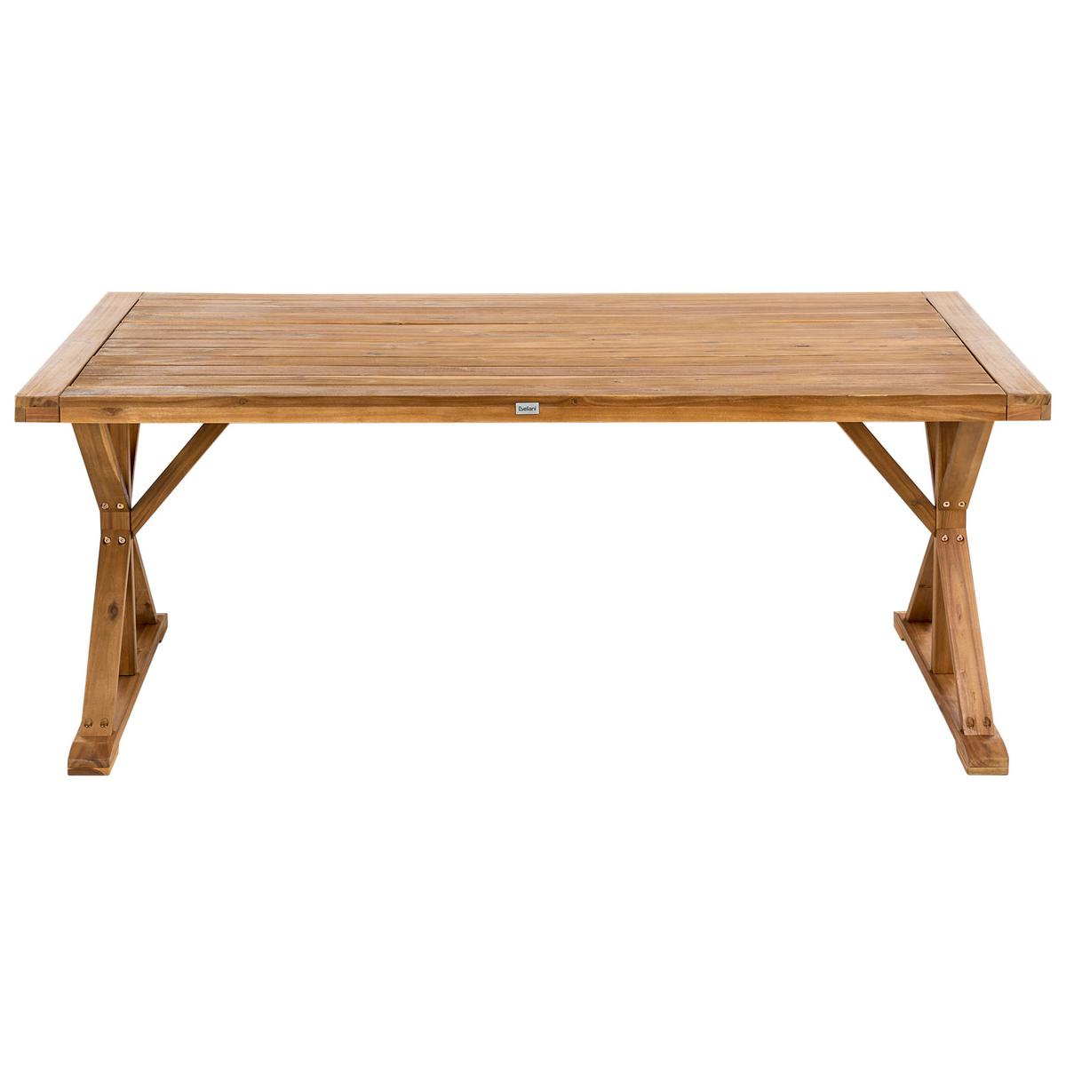 GARTENTISCH 90/180 cm Akazienholz Braun Calabritto - Braun, Holz (90/180/74cm) - Beliani