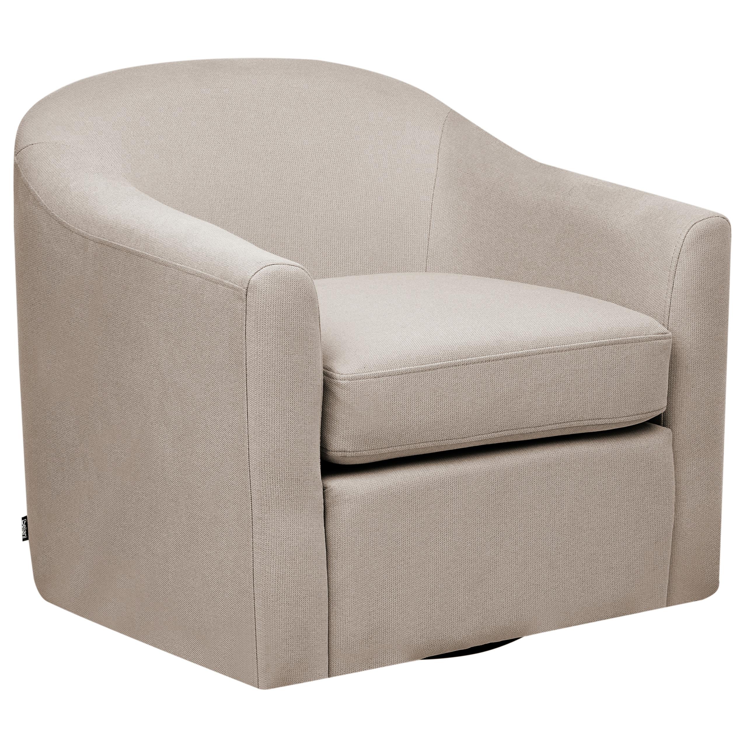 DREHSESSEL Stoff Taupe Magnor - Taupe, Textil (76/74/73cm) - Beliani