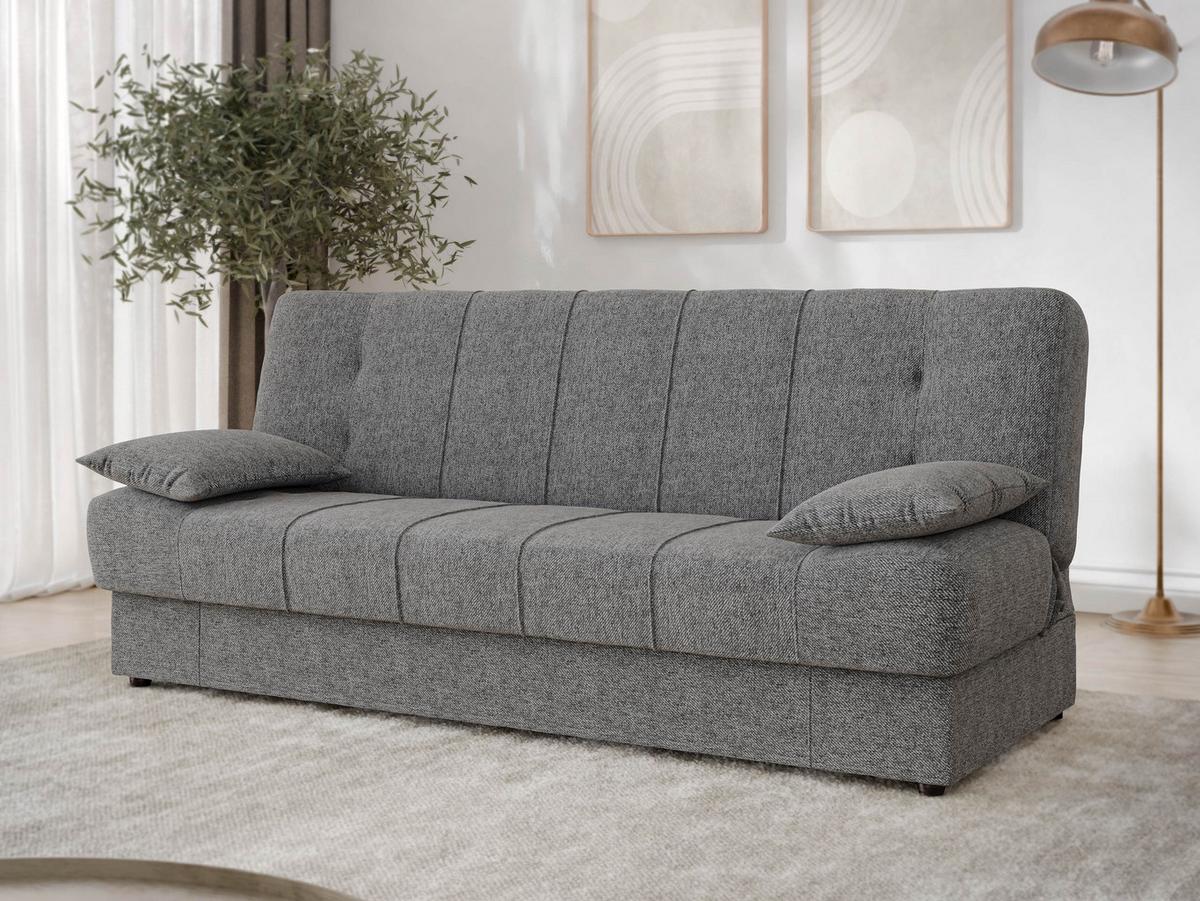 SCHLAFSOFA Sonia - Schwarz/Grau, Holz/Kunststoff (194/88/90cm) - MIRJAN24