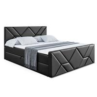 BOXBETT BARWA-Z - 140x200 cm - H4 - Schwarz Hochglanz - Schwarz Hochglanz, Holzwerkstoff (140/200cm) - ALTDECOR