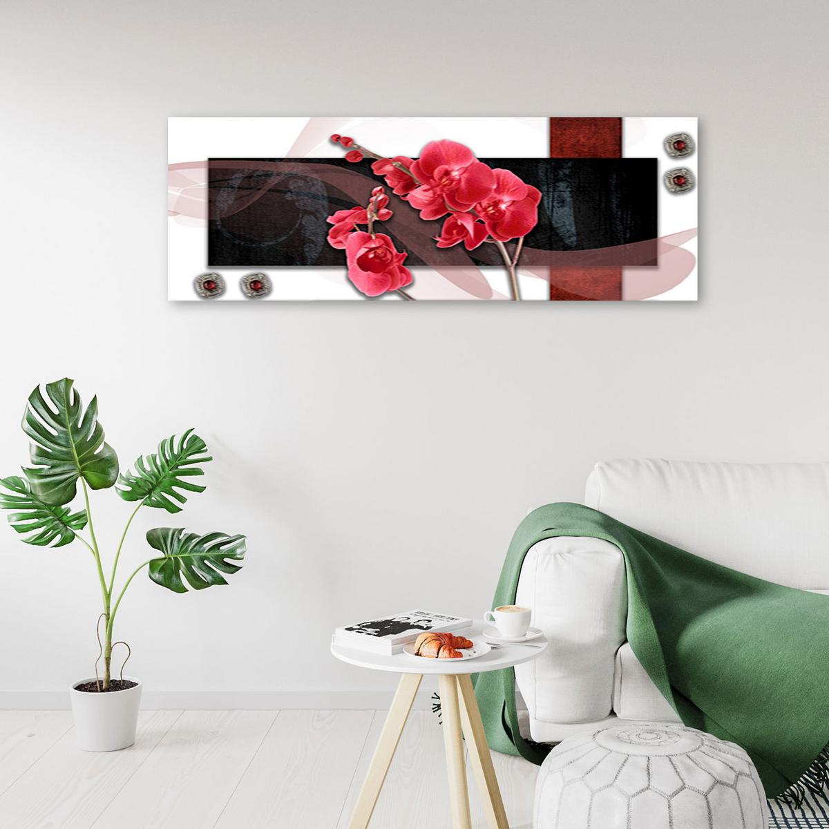 KUNSTDRUCK Rosa 90/30 cm - Pink, Textil (90/30cm) - KUNSTLOFT
