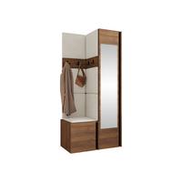 GARDEROBEN-SET Orion XXV - Beige/Nussbaumfarben, Holzwerkstoff/Kunststoff (82/186/46cm) - MIRJAN24