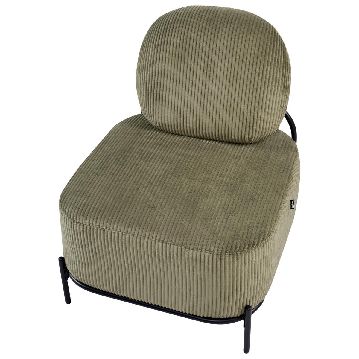 SESSEL Cord Grün Lunde - Grün, Textil (67/81/74cm) - Beliani