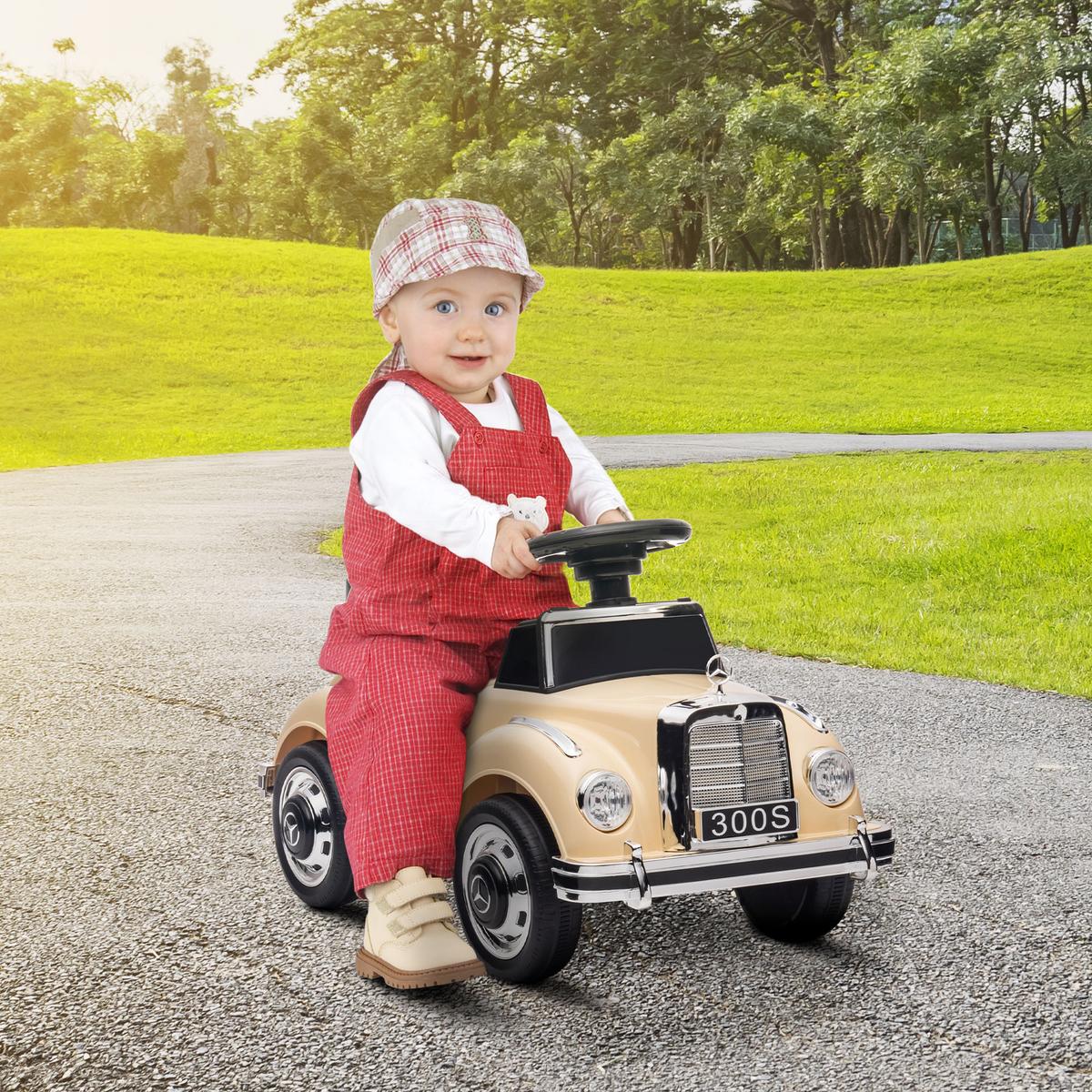 RUTSCHAUTO, Beige, Kunststoff, Metall - Beige, Kunststoff (77.5/41.5/45cm) - AIYAPLAY