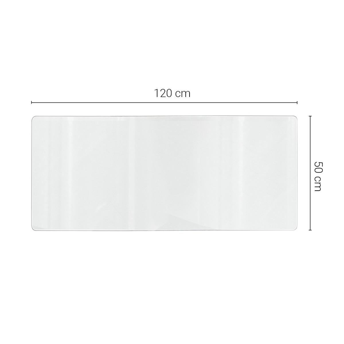 SCHUTZMATTE 120 x 50 cm – Transparente – Weiches Glas - Transparent, Kunststoff (0.2/50/120cm) - TULUP