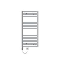 BADHEIZKÖRPER elektrisch Sahara 600x1200 mm Chrome gebogen mit Heizstab 1200W - Chromfarben, Metall (3/120/60cm) - LuxeBath