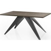 ESSTISCH Vance rechteckig ausziehbar, Dunkelgrauer Chicago Beton 140-240/80/76 cm - Dunkelgrau/Schwarz, Holzwerkstoff/Metall (80/240/76cm) - WFL GROUP