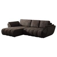 ECKSOFA Faro - Schwarz/Braun, Holz/Kunststoff (283/195cm) - MIRJAN24