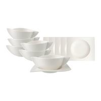 SUPPENTASSEN MIT UNTERTASSEN NewWave weiß 450 ml 6er Set - Weiß, Keramik (260L) - Villeroy & Boch