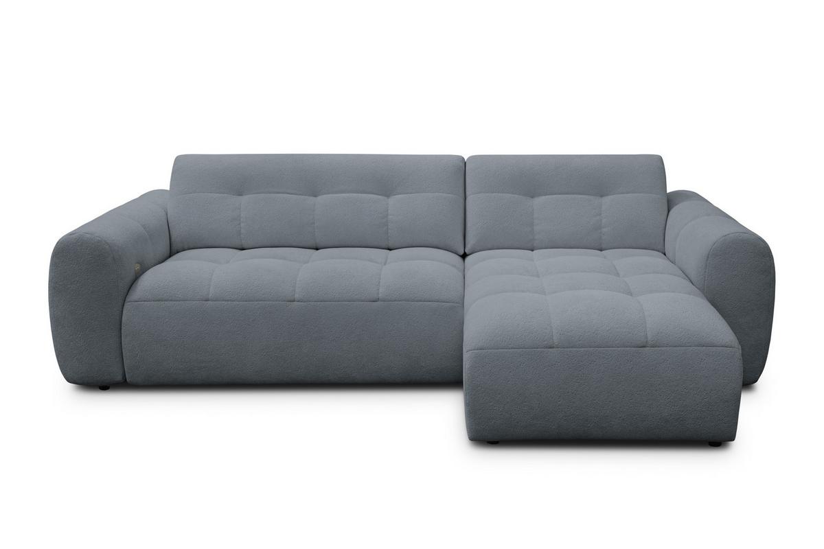 ECKSOFA LUMERO 4-Sitzer RECHTS, graphitfarben - Graphitfarben/Schwarz, Holz/Textil (275/166cm) - Courtois Laville