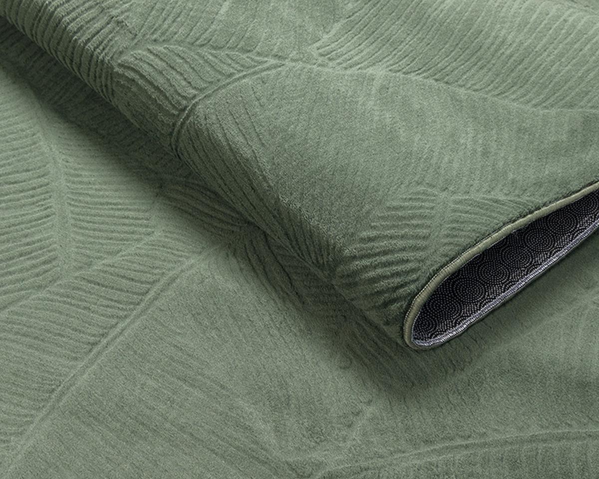 TEPPICHLÄUFER Antirutsch Abstrakt DALAR Polypropylen Waldgrün 80 x 150 cm - Grün, Textil (80/150cm) - KADIMA DESIGN