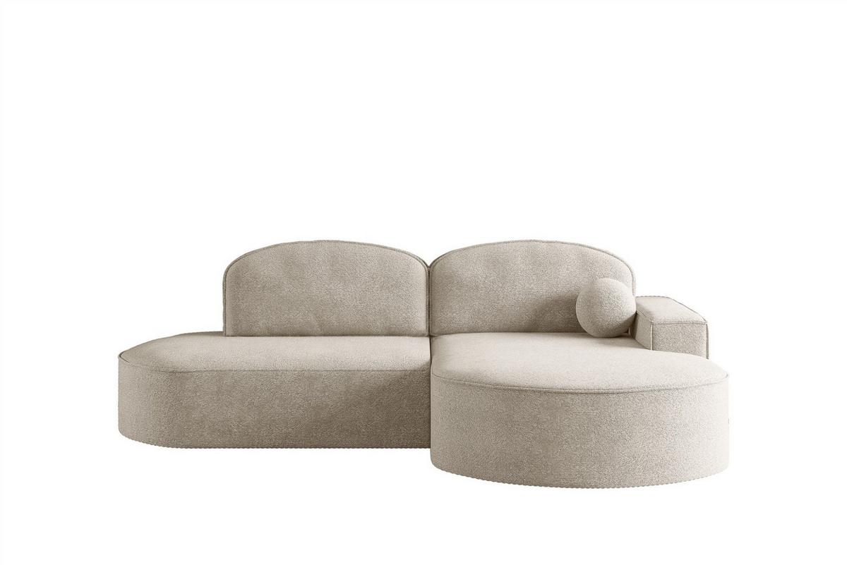 ECKSOFA Girona Mit Schlaffunktion - Creme, Holzwerkstoff/Textil (278/179cm) - Fun Möbel
