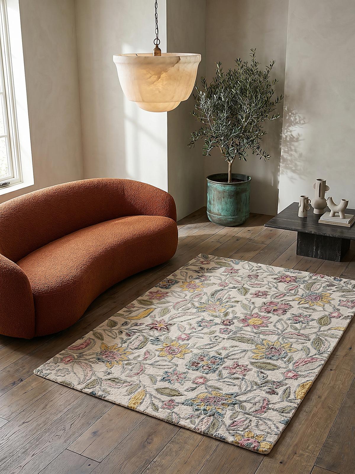 WOLLTEPPICH SOAR, floral, Bunt, 120 x 170 cm - Multicolor, Textil (170/120cm) - KADIMA DESIGN