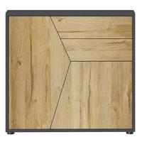 KOMMODE Benny Fronten in Eiche Natur - Eichefarben, Holzwerkstoff (79/74/36cm) - Vladon