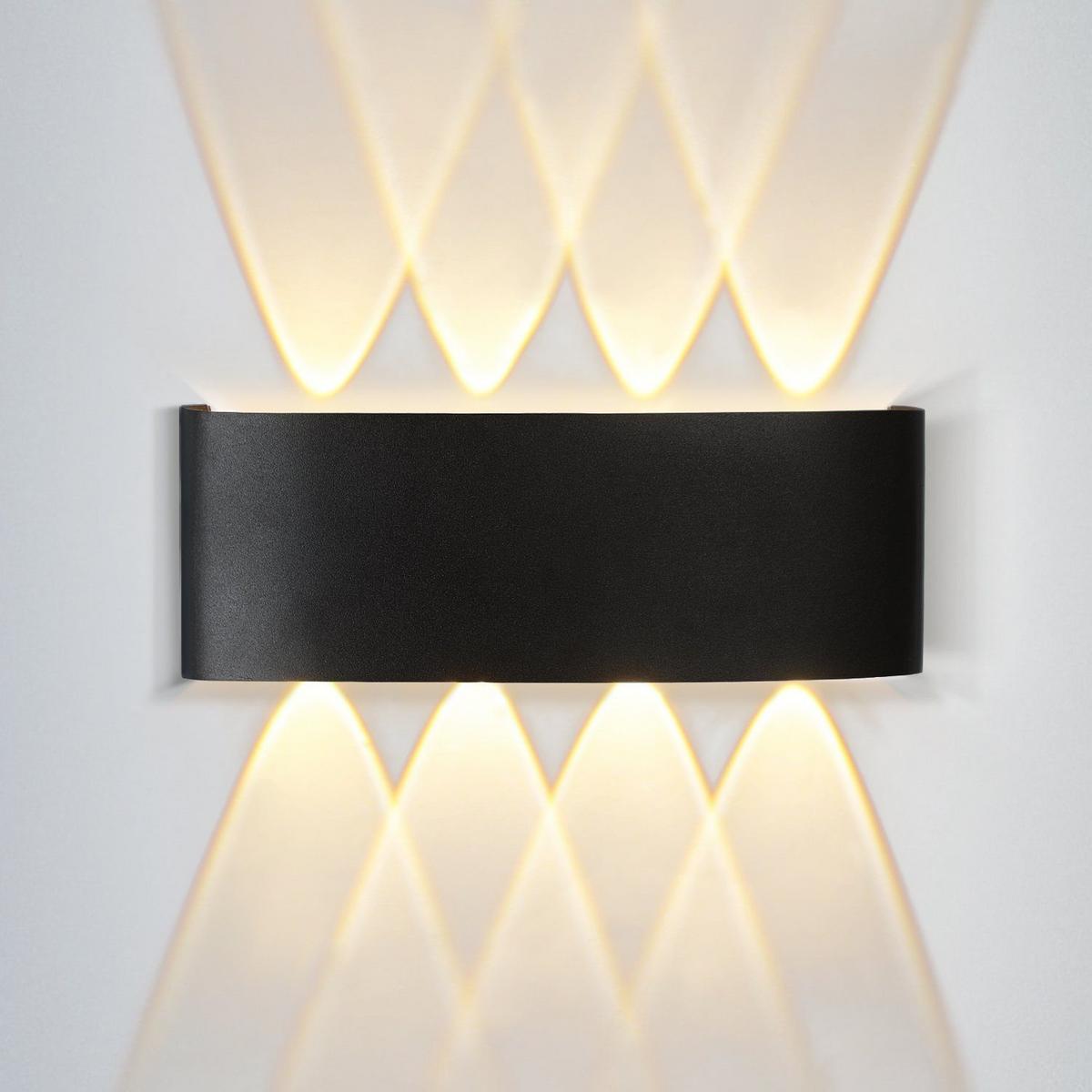 LED WANDLEUCHTE Herz - Schwarz, Metall (5/8/22cm) - Nettlife