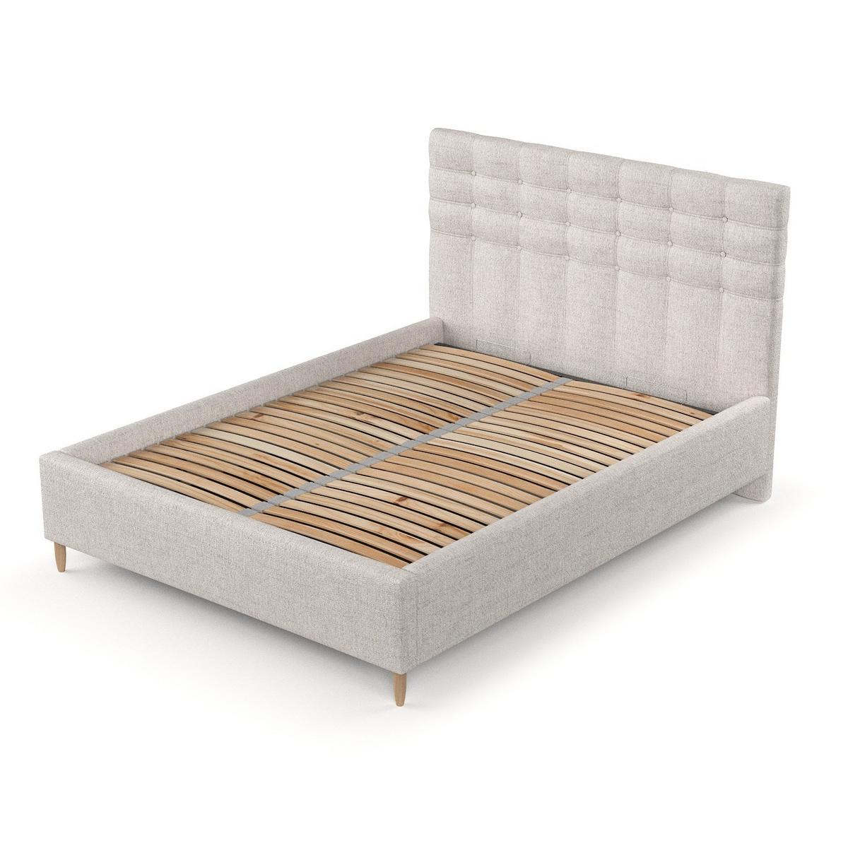 POLSTERBETT Soma 140/200 cm Hellbeige im Neve Stoff - Sandfarben/Naturfarben, Holz/Holzwerkstoff (140/200cm) - AltaBeds