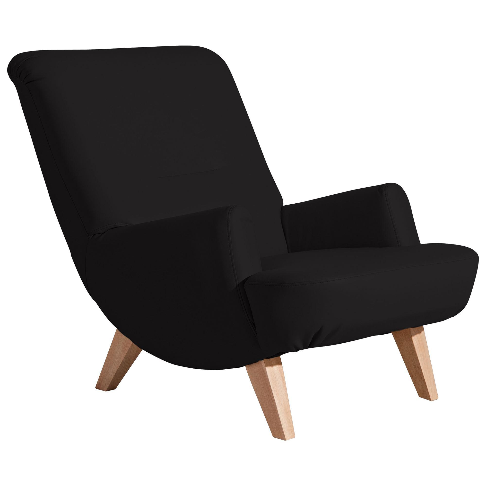 COCKTAILSESSEL Kajsa Kunstleder schwarz - Schwarz, Kunststoff (71/80/101cm) - 58aufmkessel