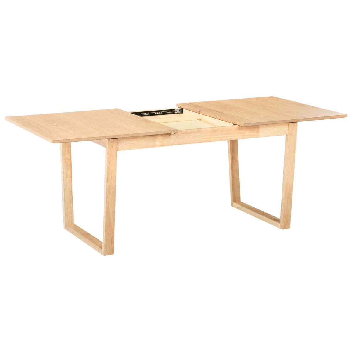 ESSTISCH ausziehbar Helle Esche 160-200/95 cm Camden - Hellbraun, Holzwerkstoff (160/95/76cm) - Beliani