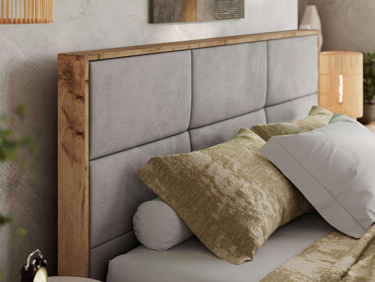 POLSTERBETT LERIO CLASSIC 140/200 - Hellgrau Velvet - Multipocket-Matratze - Hellgrau, Textil (140/200cm) - MKS