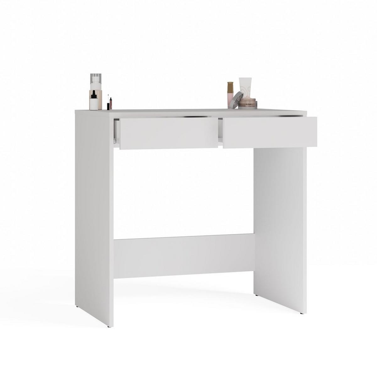 SCHREIBTISCH Weiß 81/80/50 - Weiß, Holzwerkstoff (90/50/80cm) - RAUMHIRSCH FURNITURE