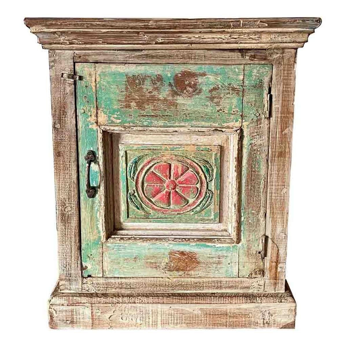 NACHTTISCH aus Holz, blau, 53x27x69cm - Blau, Holz (53/69/27cm) - Wanderlust