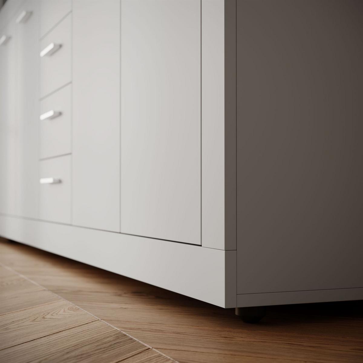 KOMMODE ROMANO mit Schubladen - Weiß, Holzwerkstoff (190/96/32cm) - Lookway
