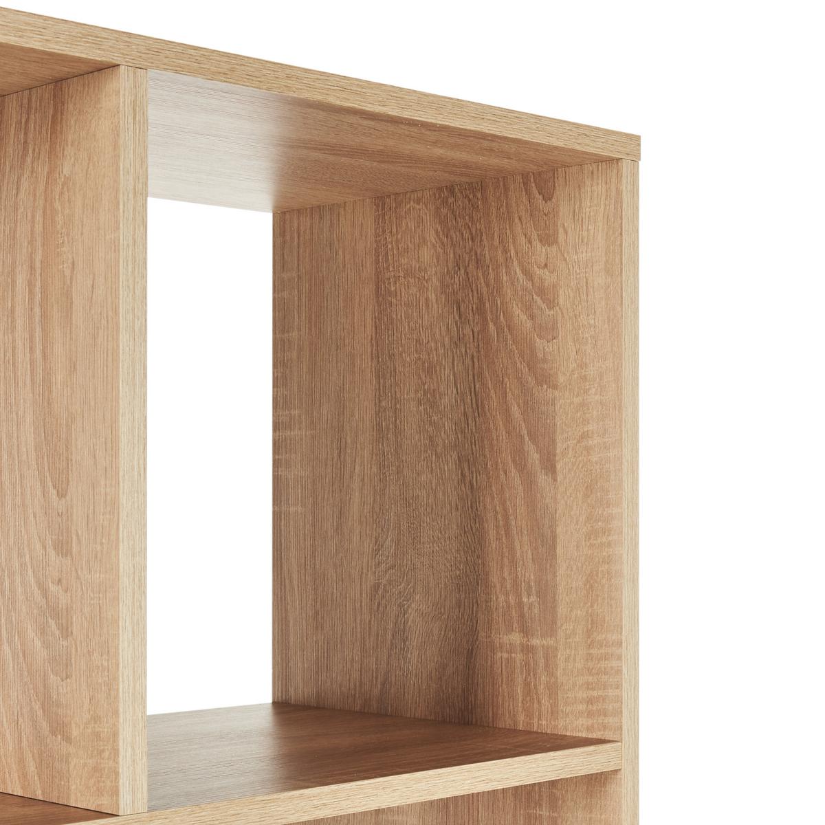 BÜCHERREGAL 185 cm Braun/Weiß Wadena - Braun, Holzwerkstoff (110/185/32cm) - Beliani