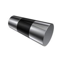 ENDSTÜCKE FÜR GARDINENSTANGEN 20 mm Ø, Tanara Chrom/Schwarz, Packung 2 Stück - Chromfarben/Schwarz, Metall (6.5/3.2/3.2cm) - INTERDECO