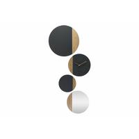WANDUHR Design Schwarz 55/134 cm - Schwarz, Glas/Holzwerkstoff (54.7/133.9/1cm) - ONZENO