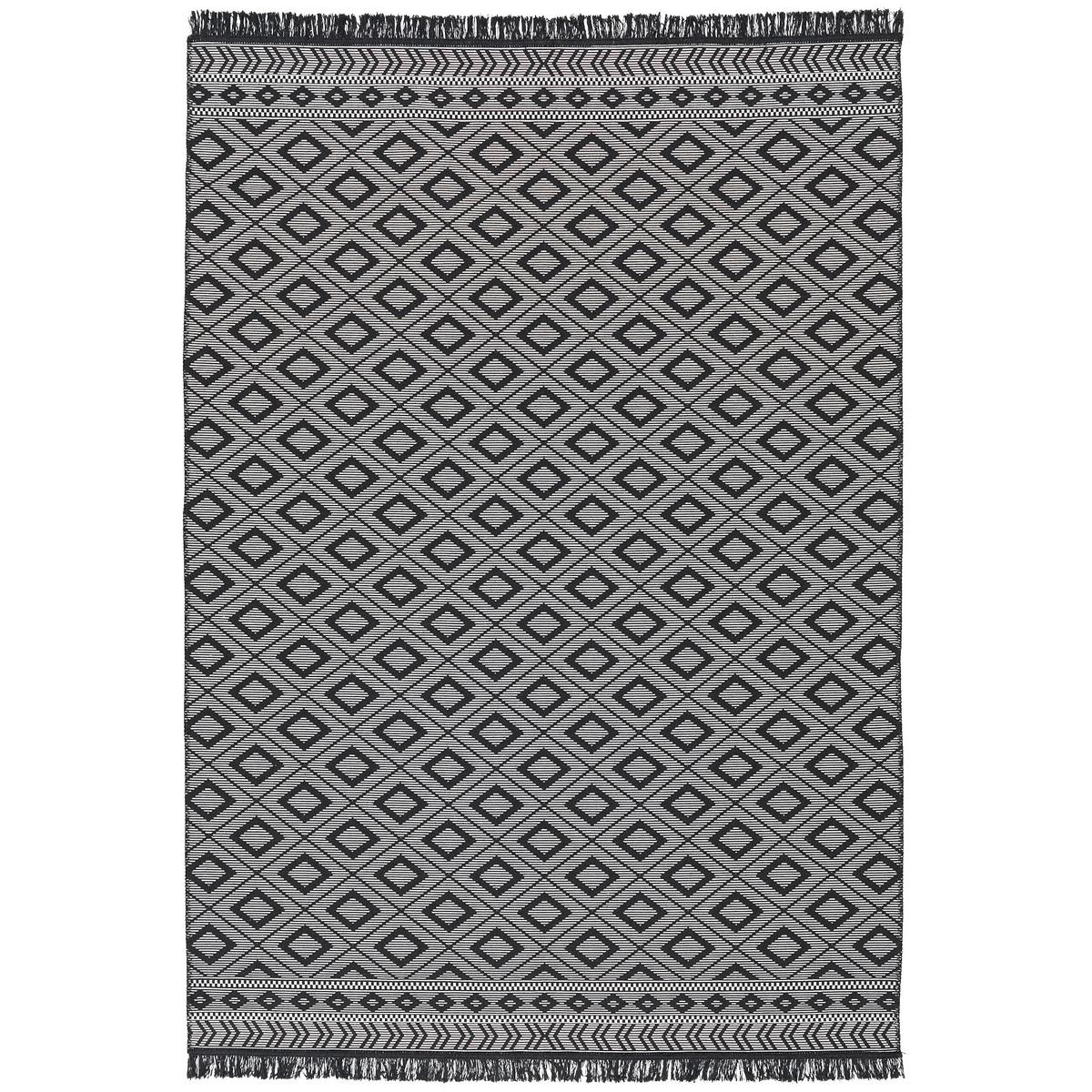 TEPPICH BEIDSEITIG ETHNO KELIM MODERN - Anthrazit, Textil (140/200cm) - Pergamon