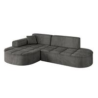 ECKSOFA Ottomane Links TARO-L1 - 243x171x79,5 cm Dunkelgrau - Dunkelgrau, Holzwerkstoff/Textil (243/171cm) - ALTDECOR