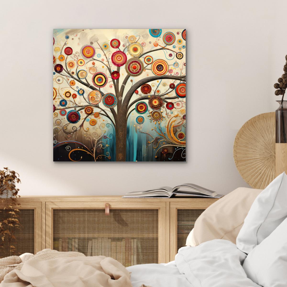 METALLBILD Baum - Baum des Lebens - Farbe 50x50 cm - Braun, Metall (50/50cm) - MuchoWow