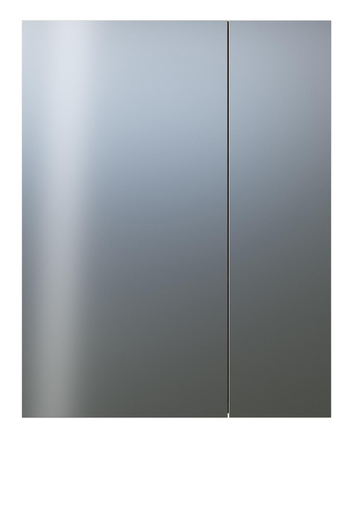 SPIEGELSCHRANK Kaschmir 60 x 77 cm, Badschrank 2-türig - Kaschmir/Silberfarben, Glas/Holzwerkstoff (60/77/17cm) - Top.Furn