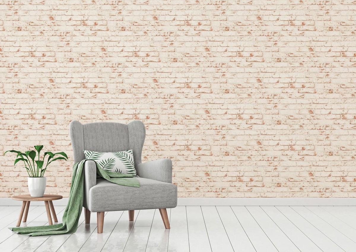 VLIESTAPETE Rot 53/1005 cm - Braun, Textil (53/1cm) - KUNSTLOFT