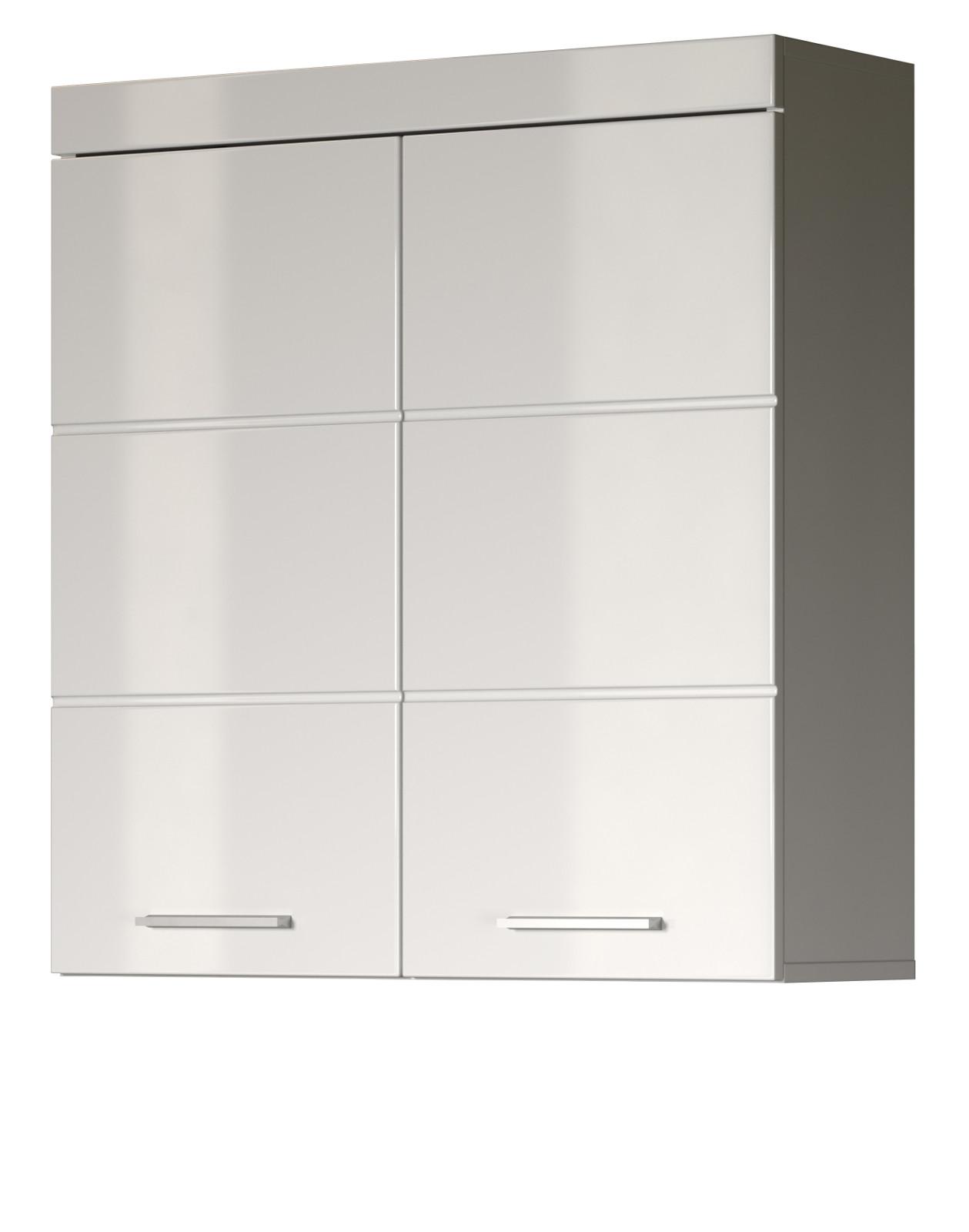 HÄNGESCHRANK weiß Hochglanz 73 x 77 cm, Badschrank hängend - Weiß, Holzwerkstoff/Kunststoff (73/77/23cm) - Top.Furn