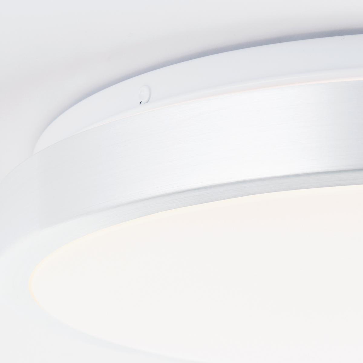 LED DECKENLEUCHTE Livas Nickel/Aluminium/Weiß 33/33/7 cm - Multicolor, Metall (33/33/7cm) - Brilliant