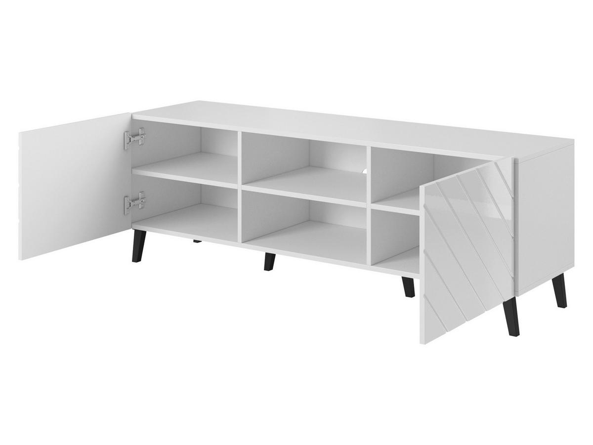 TV-LOWBOARD Abeto 150 - Graphitfarben/Schwarz, Holzwerkstoff/Kunststoff (150/52/42cm) - MIRJAN24