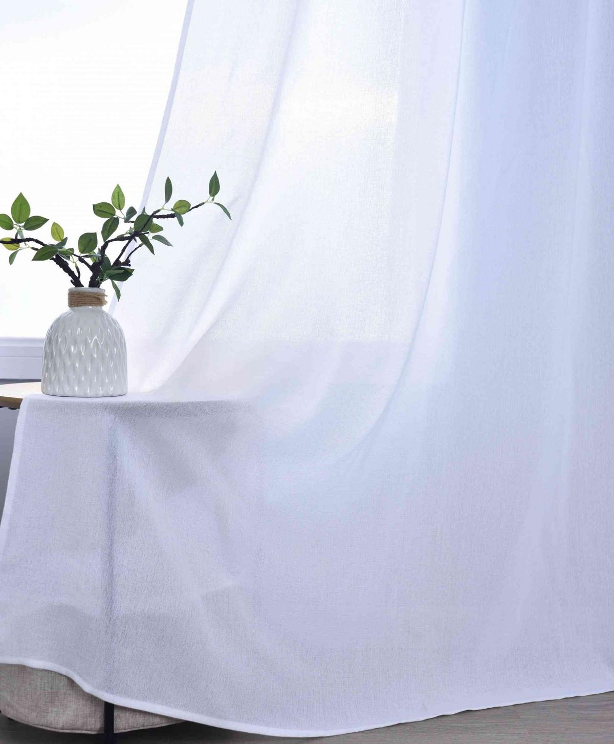 VORHANG LEIPZIG HxB 245x145 cm Weiß - Weiß, Textil (145/245/245cm) - Gardinenbox