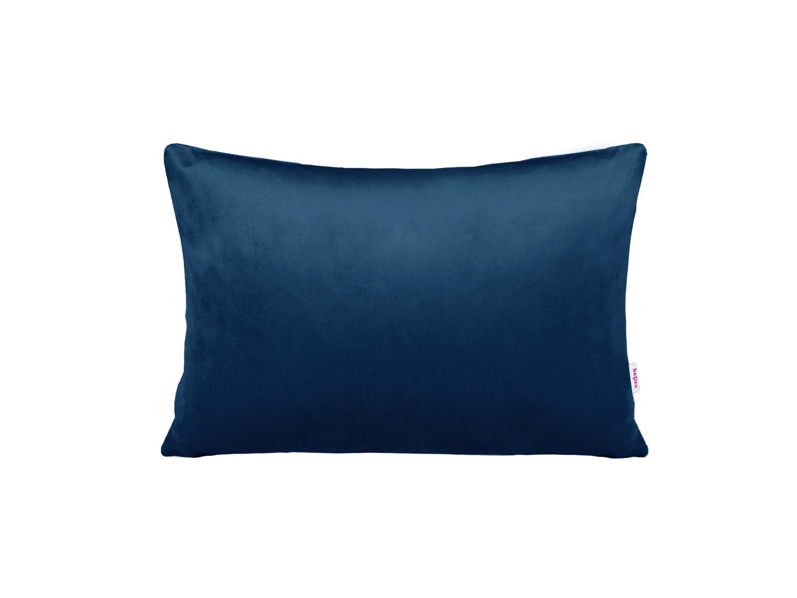 KISSENHÜLLE Samt&Sonders admiral-blau 25/35 cm - Blau/Dunkelblau, Textil (25/35cm) - beties Heimtextil
