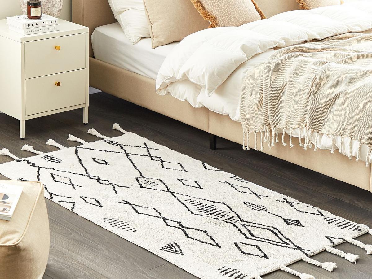 KURZFLOR-TEPPICH Kebir 150/80 cm - Weiß, Textil (80/150cm) - Beliani