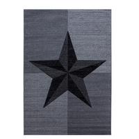 TEPPICH Kurzflor INN in Grau, mit Sternen-Motiv, 120 x 170 cm - Grau, Textil (170/120cm) - KADIMA DESIGN