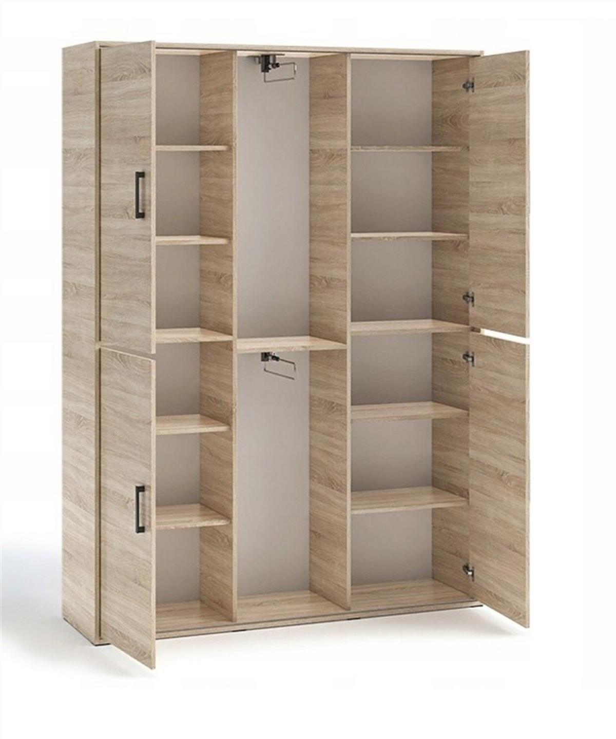 GARDEROBENSCHRANK BENVENO 150/21040 Modern Garderobenschrank Sonoma Eiche - Sonoma Eiche, Holzwerkstoff (150/210/40cm) - MASSENO